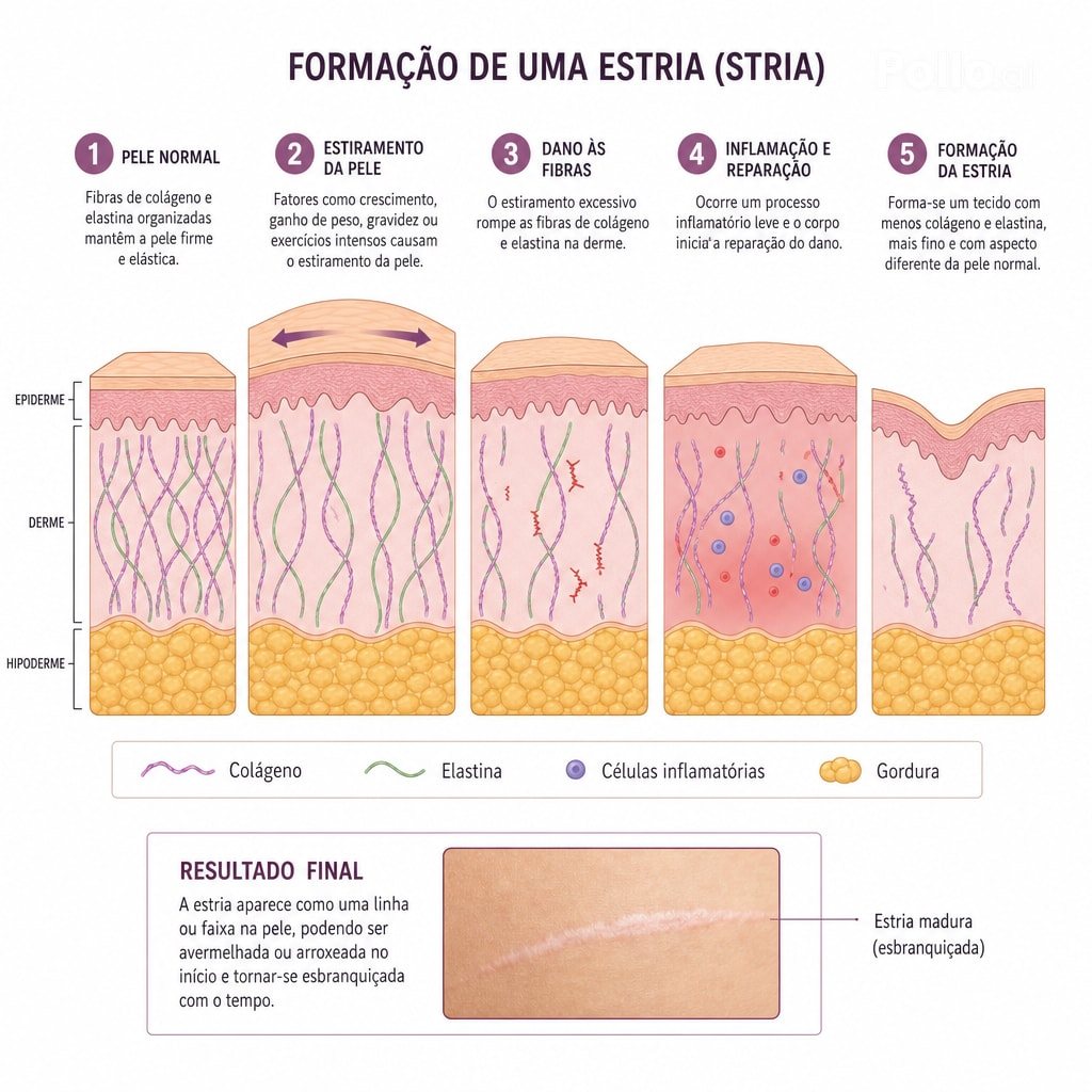 Ilustração de estria — material gráfico do acervo