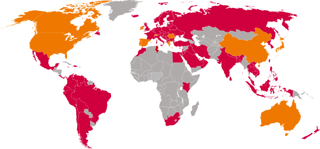 Países com presença Stratpharma